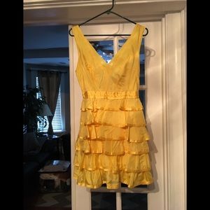 Arden B Canary Yellow Ruffle dress Size M🎉